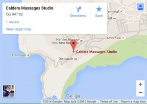 Caldera Massages Studio Map